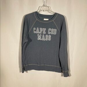 AMERICAN EAGLE WOMENS CAPE COD MASS CREWNECK SWEATSHIRT BLUE MEDIUM